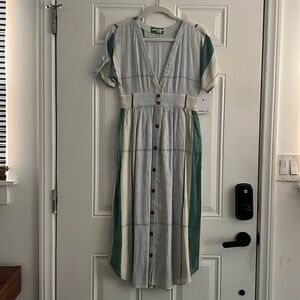 O’Neill Reid Dress, XS, green stripe